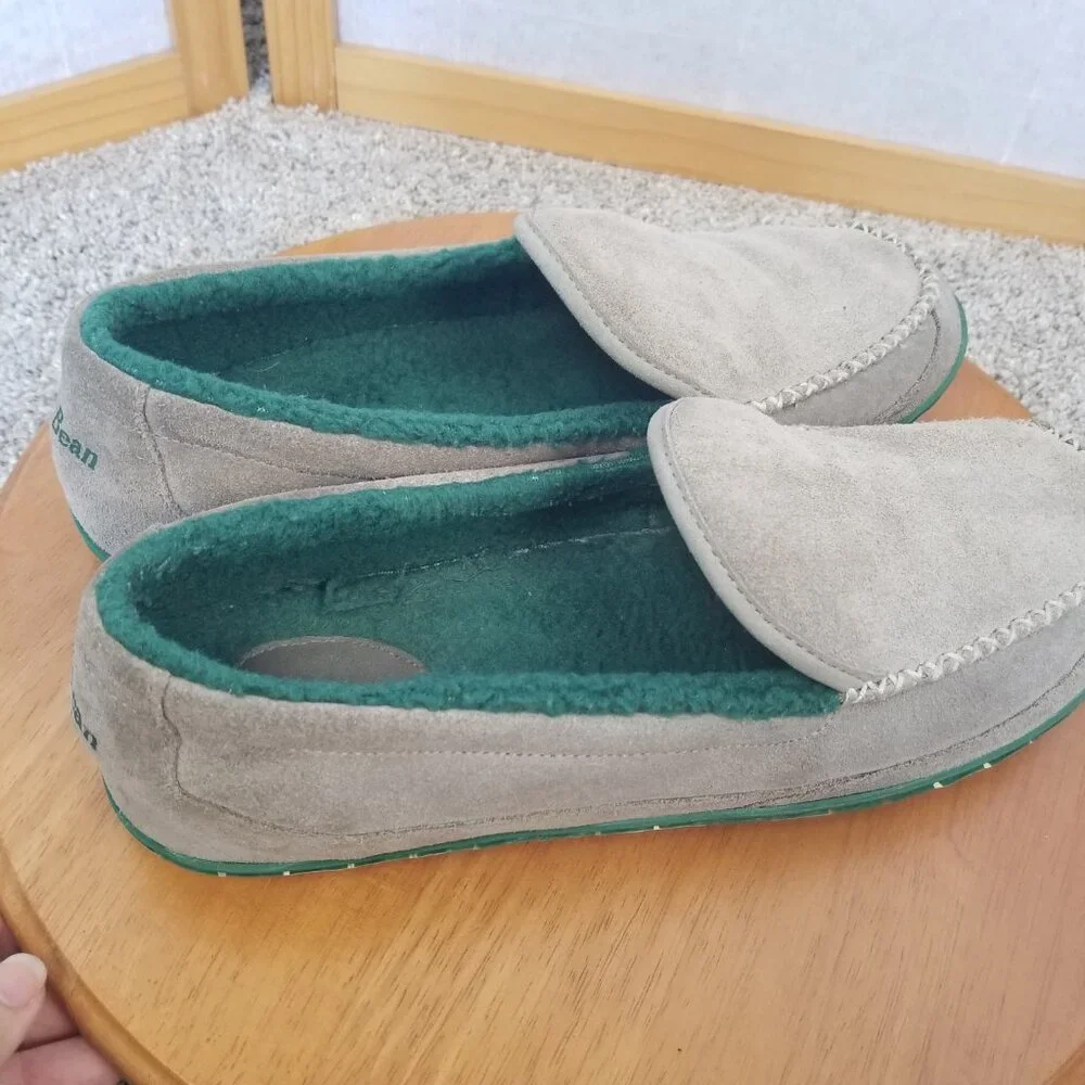 L.L.Bean Men's Mountain Moccasin Shoes Style 301052 Size 11 Gray Indoor Outdoor